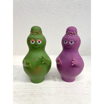 LOTTO 7 FIGURE Barbapapa BARBAMAMMA PUPAZZI GOMMA VINTAGE FABIANPLASTICA 1974