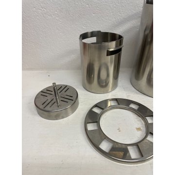 KIT PORTAGHIACCIO E PORTA BOTTIGLIA GIO PONTI CALDERONI ALPACCA ARGENTATO ITALIA
