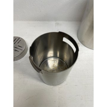 KIT PORTAGHIACCIO E PORTA BOTTIGLIA GIO PONTI CALDERONI ALPACCA ARGENTATO ITALIA