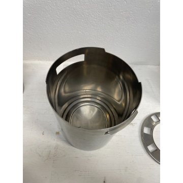 KIT PORTAGHIACCIO E PORTA BOTTIGLIA GIO PONTI CALDERONI ALPACCA ARGENTATO ITALIA