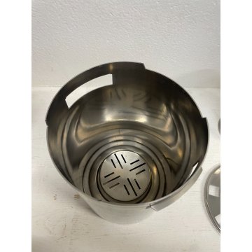 KIT PORTAGHIACCIO E PORTA BOTTIGLIA GIO PONTI CALDERONI ALPACCA ARGENTATO ITALIA