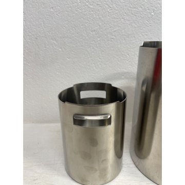 KIT PORTAGHIACCIO E PORTA BOTTIGLIA GIO PONTI CALDERONI ALPACCA ARGENTATO ITALIA