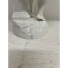 GRANDE SCULTURA CERAMICA DAMA BIANCA DONNA FIRMATA SC BASTONE FIGURA TUTTOTONDO