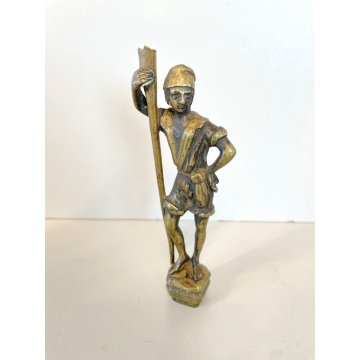 ANTICO BRONZO SCULTURA Sigillo "CP" CERA LACCA SCEAU CACHET TIMBRO 12 cm/h  '900