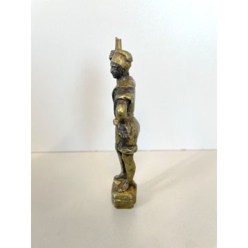 ANTICO BRONZO SCULTURA Sigillo "CP" CERA LACCA SCEAU CACHET TIMBRO 12 cm/h  '900