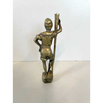 ANTICO BRONZO SCULTURA Sigillo "CP" CERA LACCA SCEAU CACHET TIMBRO 12 cm/h  '900