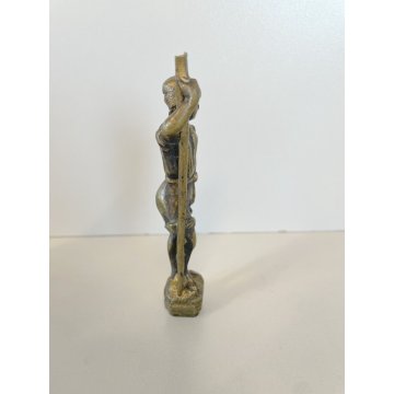 ANTICO BRONZO SCULTURA Sigillo "CP" CERA LACCA SCEAU CACHET TIMBRO 12 cm/h  '900