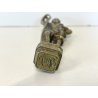 ANTICO BRONZO SCULTURA Sigillo "CP" CERA LACCA SCEAU CACHET TIMBRO 12 cm/h  '900