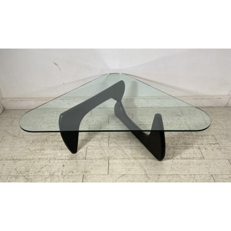 COFFEE TABLE IN-50 DESIGN Isamu Noguchi ANNI 70 LEGNO TAVOLINO VETRO SALOTTO old
