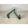 COFFEE TABLE IN-50 DESIGN Isamu Noguchi ANNI 70 LEGNO TAVOLINO VETRO SALOTTO old