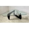 COFFEE TABLE IN-50 DESIGN Isamu Noguchi ANNI 70 LEGNO TAVOLINO VETRO SALOTTO old