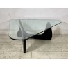 COFFEE TABLE IN-50 DESIGN Isamu Noguchi ANNI 70 LEGNO TAVOLINO VETRO SALOTTO old