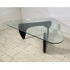 COFFEE TABLE IN-50 DESIGN Isamu Noguchi ANNI 70 LEGNO TAVOLINO VETRO SALOTTO old