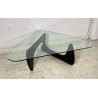 COFFEE TABLE IN-50 DESIGN Isamu Noguchi ANNI 70 LEGNO TAVOLINO VETRO SALOTTO old