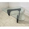 COFFEE TABLE IN-50 DESIGN Isamu Noguchi ANNI 70 LEGNO TAVOLINO VETRO SALOTTO old