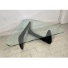 COFFEE TABLE IN-50 DESIGN Isamu Noguchi ANNI 70 LEGNO TAVOLINO VETRO SALOTTO old