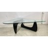 COFFEE TABLE IN-50 DESIGN Isamu Noguchi ANNI 70 LEGNO TAVOLINO VETRO SALOTTO old