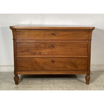 ANTICO COMÒ CASSETTONE 1800 CAPPUCCINO 3 CASSETTI LEGNO NOCE EPOCA CAMERA LETTO