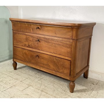 ANTICO COMÒ CASSETTONE 1800 CAPPUCCINO 3 CASSETTI LEGNO NOCE EPOCA CAMERA LETTO