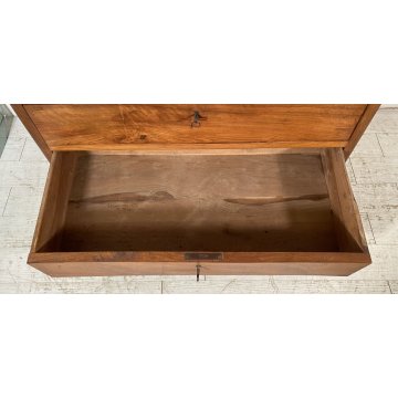 ANTICO COMÒ CASSETTONE 1800 CAPPUCCINO 3 CASSETTI LEGNO NOCE EPOCA CAMERA LETTO