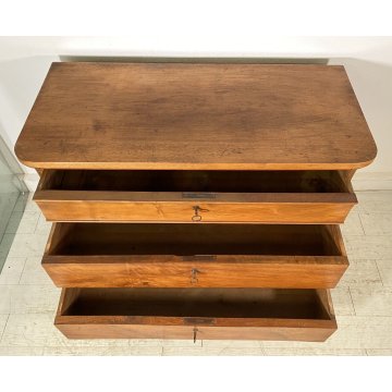 ANTICO COMÒ CASSETTONE 1800 CAPPUCCINO 3 CASSETTI LEGNO NOCE EPOCA CAMERA LETTO