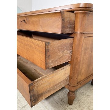 ANTICO COMÒ CASSETTONE 1800 CAPPUCCINO 3 CASSETTI LEGNO NOCE EPOCA CAMERA LETTO