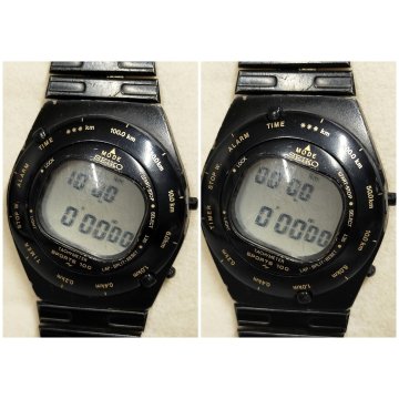 OROLOGIO POLSO Seiko A828-4010 Giugiaro DESIGN anni 80 cronometro VINTAGE WATCH