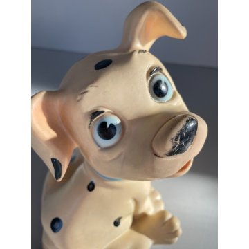 COPPIA DALMATA GOMMA CARICA 101 Walt Disney  LEDRAPLASTIC COLLEZIONE 18 cm 1963