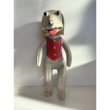 PUPAZZO cucciolo CANE VINILE VINTAGE TOY Hush PUPPY Shary Lewis TV Show USA '62