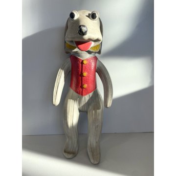 PUPAZZO cucciolo CANE VINILE VINTAGE TOY Hush PUPPY Shary Lewis TV Show USA '62