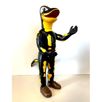PUPAZZO GOMMA Lurchi Salamander AG PERSONAGGIO PUBBLICITARIO SALAMANDRA 33 cm/h