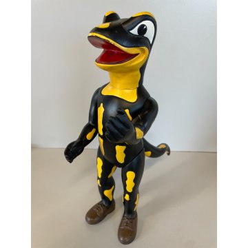 PUPAZZO GOMMA Lurchi Salamander AG PERSONAGGIO PUBBLICITARIO SALAMANDRA 33 cm/h