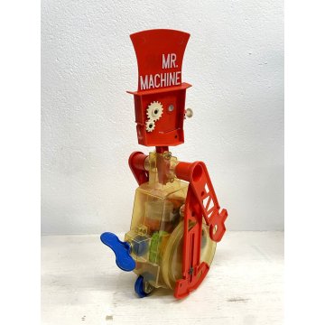 GIOCO VINTAGE ROBOT MR. MACHINE Wind-Up TOY  BY Ideal Corp. Hollys NY 11423 1961