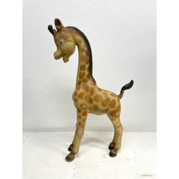 RARO PUPAZZO GOMMA VINTAGE Giraffa PUBBLICITA PIRELLI Rempel Enterprise 44cm '50