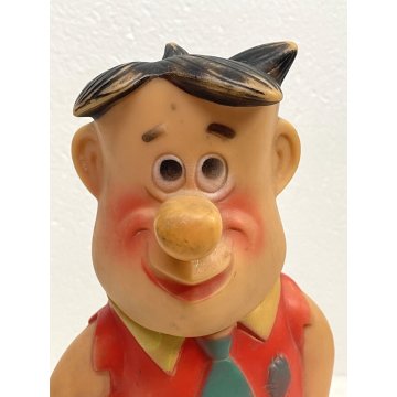 COPPIA PUPAZZO GOMMA Fred Barney Flintstones Hanna Barbera 27cm ULTRA PRODUKTER