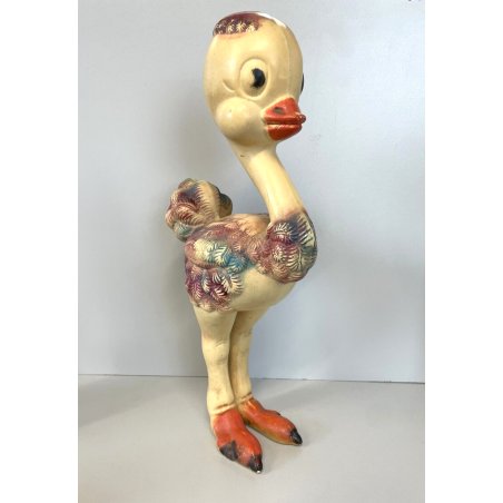 RARO PUPAZZO GOMMA STRUZZO PUBBLICITA PIRELLI Rempel Enterprises VINTAGE 37cm 50