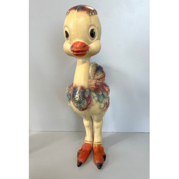 RARO PUPAZZO GOMMA STRUZZO PUBBLICITA PIRELLI Rempel Enterprises VINTAGE 37cm 50