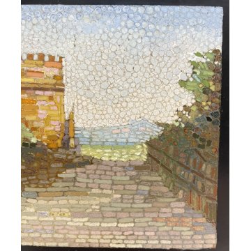ANTICO QUADRO MICROMOSAICO TOMBA DI CECILIA MATELLA ROMA VATICANO MOSAICO RARO