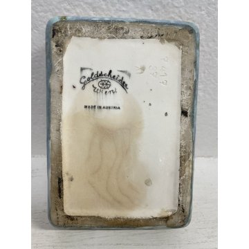 COFANETTO CERAMICA GOLDSCHEIDER AUSTRIA VINTAGE RETTANGOLARE COPERCHIO DECORO