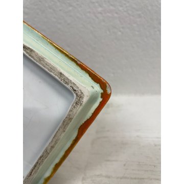 COFANETTO CERAMICA GOLDSCHEIDER AUSTRIA VINTAGE RETTANGOLARE COPERCHIO DECORO