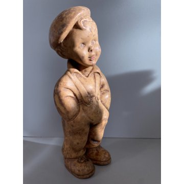 RARO PUPAZZO GOMMA Pirelli FIGURA BAMBINO BOY SALOPETTE COLLEZIONE VINTAGE '60