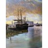 QUADRO DIPINTO OLIO Zapedro MARINA laguna VENEZIA