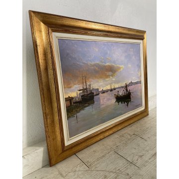 QUADRO DIPINTO OLIO Zapedro MARINA laguna VENEZIA