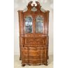 ANTICO TRUMEAU LOMBARDO PRIMI 1900 COMÒ CREDENZA DOPPIO CORPO RIBALTA LEGNO NOCE