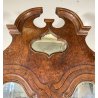 ANTICO TRUMEAU LOMBARDO PRIMI 1900 COMÒ CREDENZA DOPPIO CORPO RIBALTA LEGNO NOCE