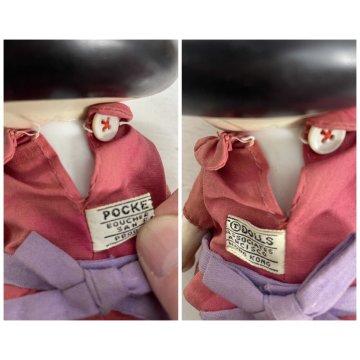 LOTTO 4 VINTAGE POCKET DOLL  Peanuts Charlie Brown Lucy Linus Shroeder 17 CM '66