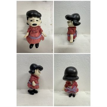 LOTTO 4 VINTAGE POCKET DOLL  Peanuts Charlie Brown Lucy Linus Shroeder 17 CM '66