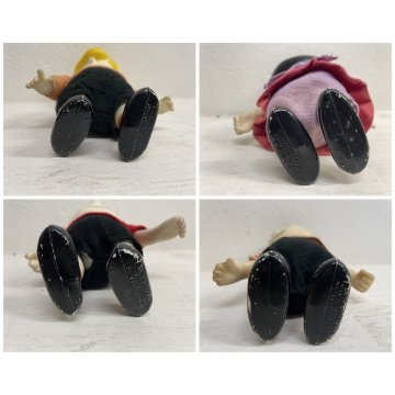 LOTTO 4 VINTAGE POCKET DOLL  Peanuts Charlie Brown Lucy Linus Shroeder 17 CM '66