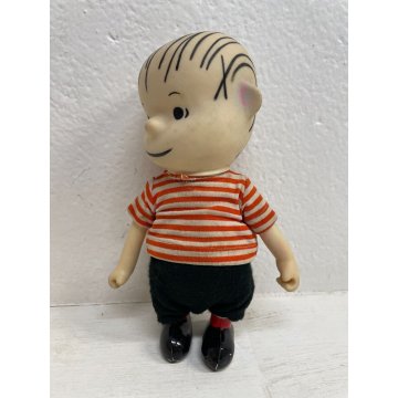 LOTTO 4 VINTAGE POCKET DOLL  Peanuts Charlie Brown Lucy Linus Shroeder 17 CM '66