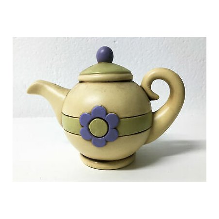 EGAN STATUINA CARAMICA TEIERA SALVADANAIO ARTIGIANALE A MANO SCATOLA ORIGINALE